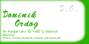 dominik ordog business card